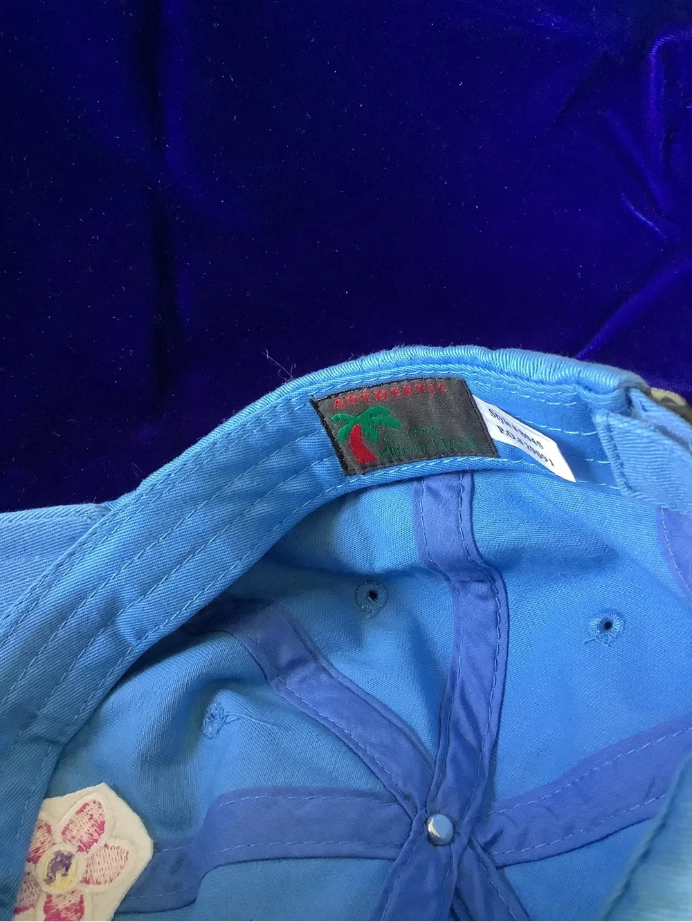 Kids Hilton Head Island Blue Flower Embroidered Baseball Cap